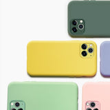 For iPhone 11 Pro SE 2 Case Luxury Original Silicone Full Protection Soft Cover For iPhone X XR 11 XS Max 7 8 6 6s Phone Case