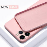 For iPhone 11 Pro SE 2 Case Luxury Original Silicone Full Protection Soft Cover For iPhone X XR 11 XS Max 7 8 6 6s Phone Case